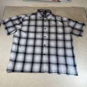 Yago Men's 4XL Plaid Short Sleeve Button Up Work Shirt Multicolor